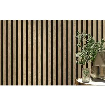 Stylish 3D Acoustic Slat Wood Wall Panels for Your Space