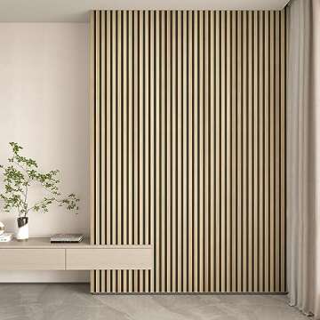 Stylish 3D Acoustic Slat Wood Wall Panels for Your Space