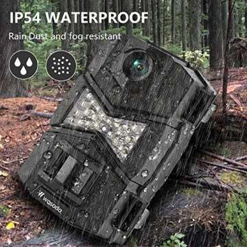 WOSODA Mini Trail Camera 3 Pack,4K 36MP Game Camera with 2.0'' LCD Screen,Hunting Camera with Night Vision Motion Activated Waterproof, 120 Wide-Angle with No Glow LEDs for Outdoor Wildlife (LY-G200)