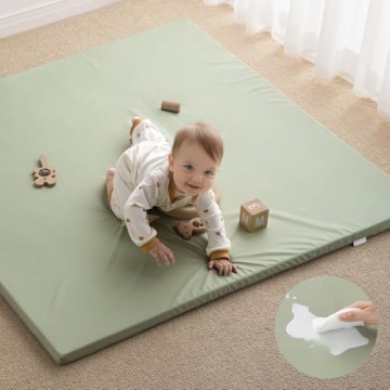 Blissful Diary Vegan Leather Baby Play Mat for Infants