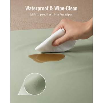 Blissful Diary Vegan Leather Baby Play Mat for Infants