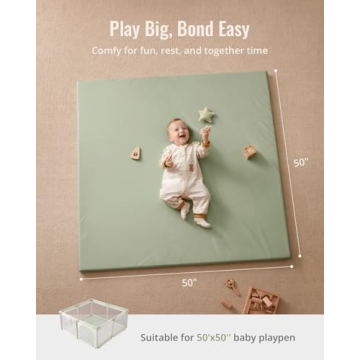 Blissful Diary Vegan Leather Baby Play Mat for Infants