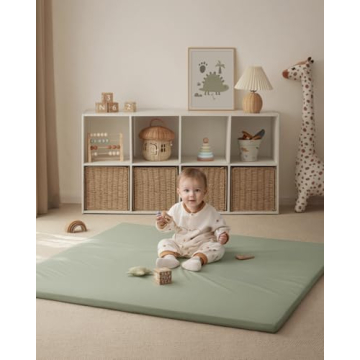 Blissful Diary Vegan Leather Baby Play Mat for Infants