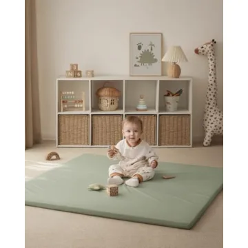 Blissful Diary Vegan Leather Baby Play Mat for Infants