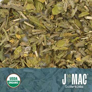 J MAC BOTANICALS Organic Herbal Mountain Tea, Sideritis Shepherd's Tea - 4 oz