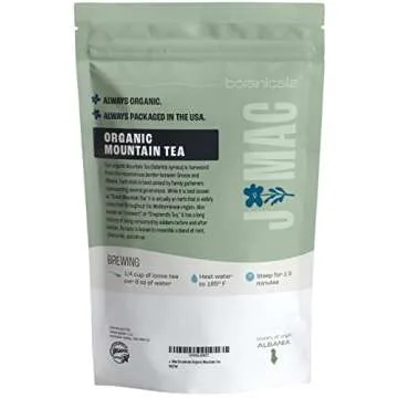 J MAC BOTANICALS Organic Herbal Mountain Tea, Sideritis Shepherd's Tea - 4 oz