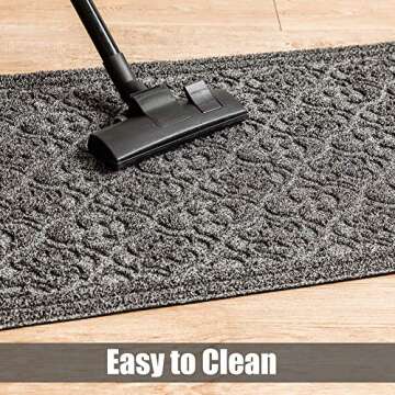 MAT 7-BANQUET Outdoor Door Mat for Front Door 36 x 24 inch Welcome Mat Debris Mud Trapper Outside Rubber Floor Mat Rug Large Extra Thick Textured Outdoor Mat for Entryway Frontgate Waterproof Gray