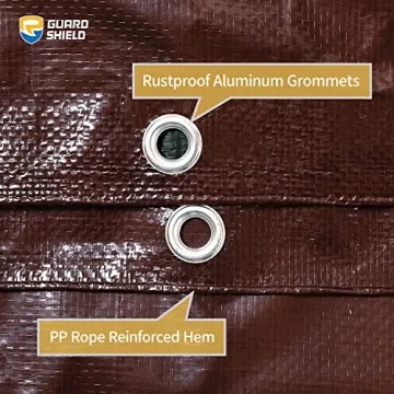 GUARD SHIELD Brown/Green Tarp Waterproof Outdoor Cover
