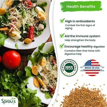 Nature Jims Sprouts Salad Sprout Mix - Organic Salad Mix for Growing - Non-GMO Microgreen Seeds - Healthy Broccoli, Alfalfa, Radish, Clover Sprouting Seeds Variety Mix - Microgreens Growing 1lb