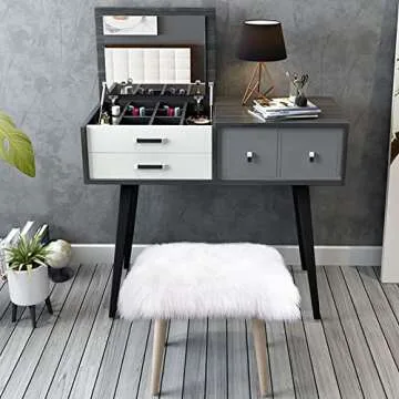 Noahas Faux Fur Chair Cushions - 6 Pack Fluffy Seat Pads