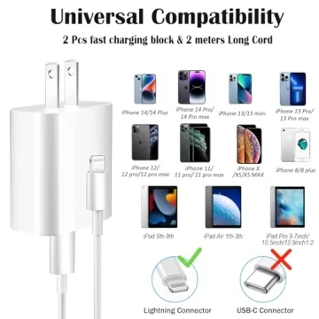 Fast Charging iPhone Charger Kit with Lightning Cable