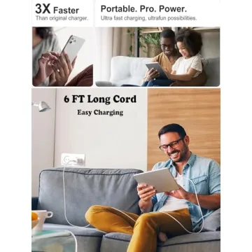 Fast Charging iPhone Charger Kit with Lightning Cable