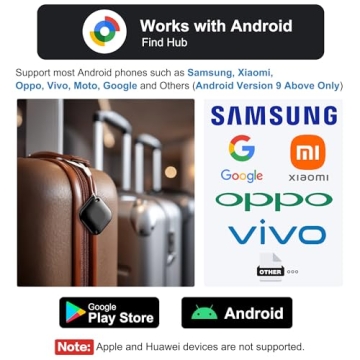 Air Tracker Tag for Android - Bluetooth Tracker 4 Pack with Cases