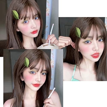 Handmade Embroidery Green Leaves Hair Clips Vintage Duckbill Hairpins