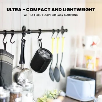 MIATONE QBOX - 16W Wireless Bluetooth Speaker IP67 Waterproof Speaker with Deep Bass, Portable Speaker for Beach Camping Essentials, Gifts for Men Birthday, Valentines Day Gifts for Him, Black