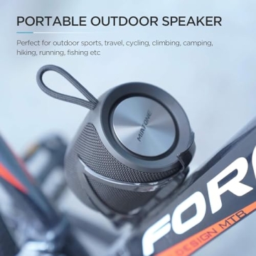 MIATONE QBOX - 16W Wireless Bluetooth Speaker IP67 Waterproof Speaker with Deep Bass, Portable Speaker for Beach Camping Essentials, Gifts for Men Birthday, Valentines Day Gifts for Him, Black