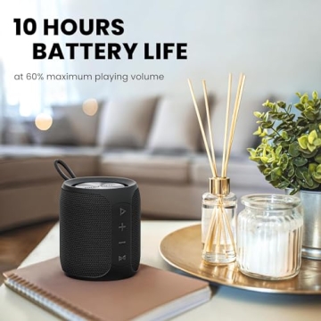 MIATONE QBOX - 16W Wireless Bluetooth Speaker IP67 Waterproof Speaker with Deep Bass, Portable Speaker for Beach Camping Essentials, Gifts for Men Birthday, Valentines Day Gifts for Him, Black