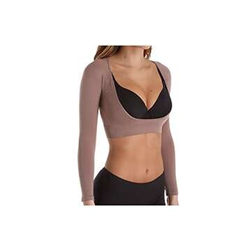 Ahh By Rhonda Shear Women's Seamless Arm Shaper, Mocha, Large