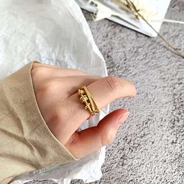 To My Daughter Fidget Ring for Women Anxiety Relief Jewelry