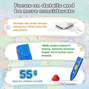 Qiaojoy V2 Interactive Kids Map Bilingual United States Map for Kids Learning, Educational Talking USA Map Poster Geography Games Personalized Kids Toys for Boys & Girls Ages 3-12