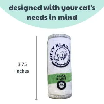 Huxley & Kent Plush Cat Toy | Kitty Klaw Licks & Lime | Nappy Hour Strong Catnip Filled Cat Toy | Plush Interactive Kitten and Cat Toy with Catnip and Crinkle | Kittybelles