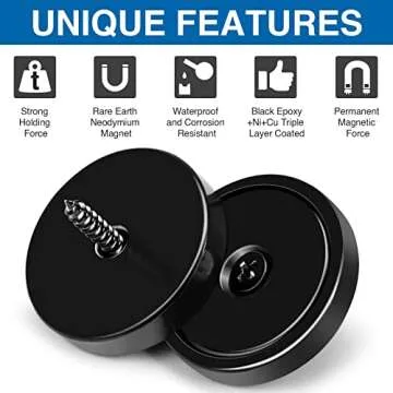 LOVIMAG Magnets,110lb+ Waterproof Super Strong Neodymium Magnet with Hole for Wall Mounting,Strong Rare Earth Cup Magnets with Heavy Duty Countersunk Hole and Screws for Tool Room,Workplace-Pack of 12