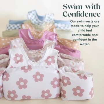 ava + oliver Toddler Swim Vest, Kids Water Wings, Floatie Jacket for Boys and Girls (Blue)