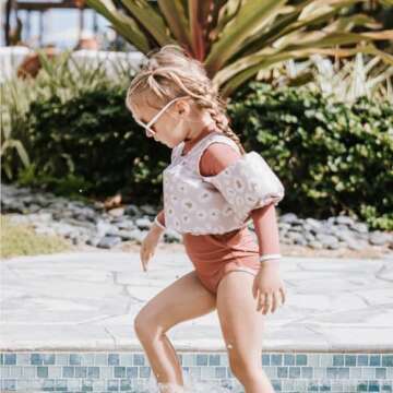 ava + oliver Toddler Swim Vest, Kids Water Wings, Floatie Jacket for Boys and Girls (Blue)