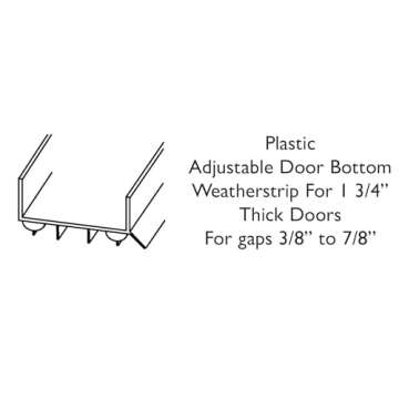3 FT High Durability PVC Door Bottom for 1 3/4" Thick Door (3 FT P-6) Made in USA