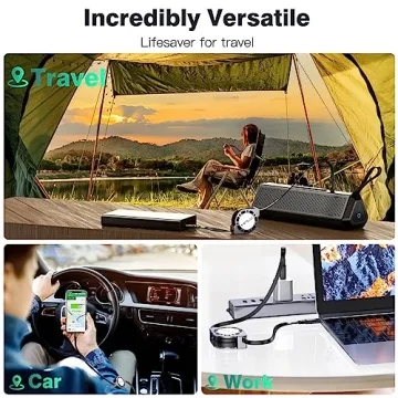 100W MINLU Retractable USB C Charging Cable - Fast & Portable