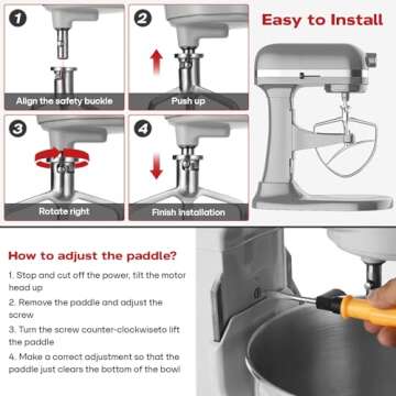 Stainless Steel Flat Beater for KitchenAid Mixers