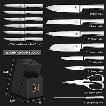 imarku 15PCS Knife Set - Japanese Steel Kitchen Knives