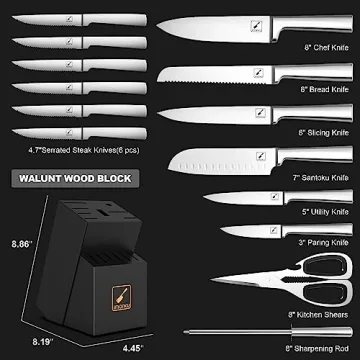 imarku 15PCS Knife Set - Japanese Steel Kitchen Knives