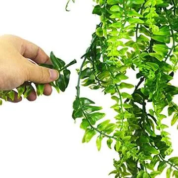 Bird Fiy 2pcs Boston Fern Bush Artificial Fake Vine Plants Decor Plastic Greenery Artificial Plants Vines Hanging Plant