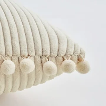MIULEE Soft Pom-pom Decorative Pillow Covers for Couch