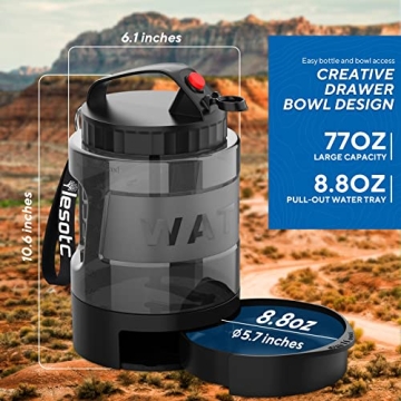 Dog Water Bowl Dispenser for Travel and Camp