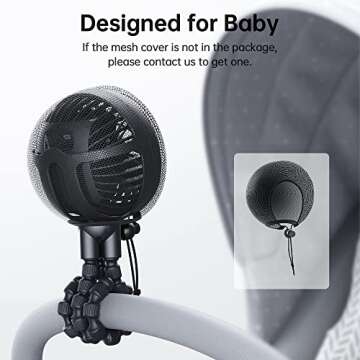 GUSGU Stroller Fan for Baby - Safe & Portable Cooling