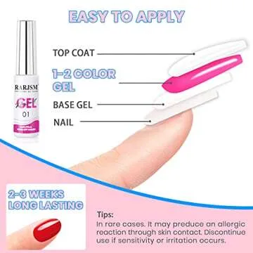 Vibrant RARJSM Gel Polish Set, 12 Neon Colors for Nail Art