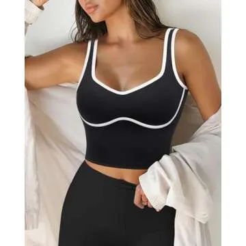 SUUKSESS Women's Sweetheart Neckline Sports Bra