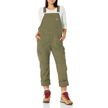 Dickies Womens Women's Temp-iq® Women s Temp iQ Ripstop Bib Overalls, Military Green, X-Large US