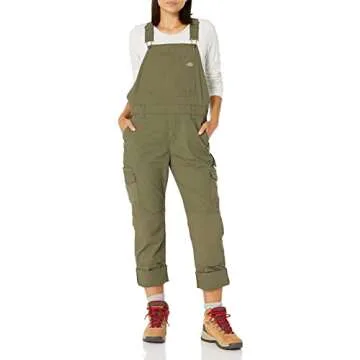 Dickies Womens Women's Temp-iq® Women s Temp iQ Ripstop Bib Overalls, Military Green, X-Large US