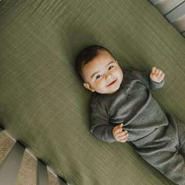 Little Unicorn Crib Sheet | Breathable & Soft Muslin