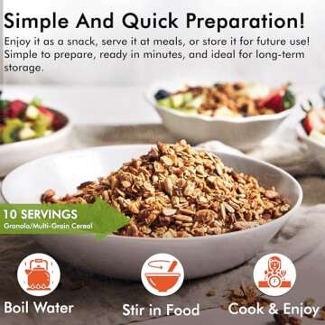 NuManna Grab-n-Go Bucket 80 Servings GMO Free, No Added Preservatives Easy to Prepare Emergency Food Storage Bucket Family Meat Survival Pack Made In USA 25+ Year Shelf Life