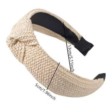 Lvyeer 3 Pack Stylish Straw Headbands for Women