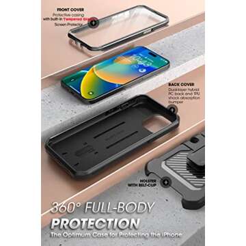 Durable SUPCASE Unicorn Beetle Pro Case for iPhone 14 Pro Max