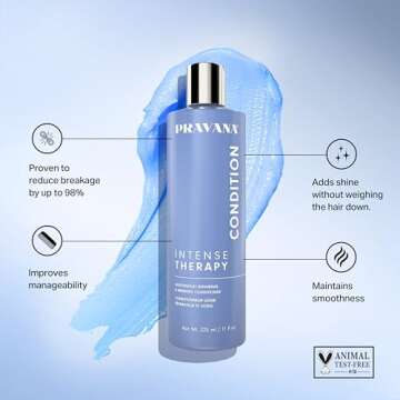 PRAVANA Intense Therapy Conditioner | Lightweight Repairing & Mending | Restores & Nourishes Damaged Hair | Proven to Reduce Breakage | Strengthens, Hydrates, Softens | 33.8 Fl Oz