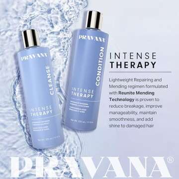 PRAVANA Intense Therapy Conditioner | Lightweight Repairing & Mending | Restores & Nourishes Damaged Hair | Proven to Reduce Breakage | Strengthens, Hydrates, Softens | 33.8 Fl Oz