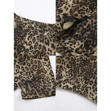 XPONNI Animal Print Y2k Pants Leopard Print Womens Slim-fit Pants 2000s Mcbling Grunge Clothes (Leopard Print,S,Small)