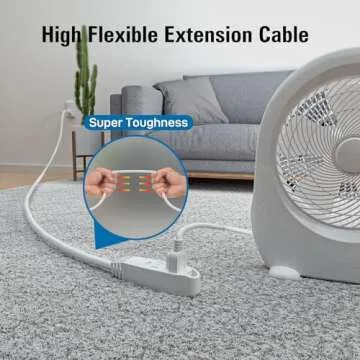 Kasonic 50 ft 3 Outlet Extension Cord for Indoor Outdoor Use