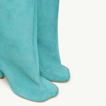 Stylish Oakmoo Turquoise Suede Knee High Boots for Women